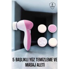 Nemere İthalat Taşınabilir Yüz Temizleme Cihazı Masaj, Peeling, Temizlik 5 Başlıklı Nemere Ithalat
