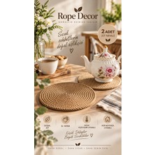 Rope Decor 2'li 20 cm Doğal Jüt Nihale – El Yapımı Tencere, Tava ve Çaydanlık Altlığı