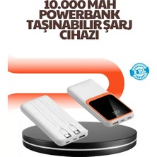 Nemere İthalat Taşınabilir 10000 Mah Powerbank Dijital Göstergeli, Type-C ve USB Çıkışlı Nemere Ithalat