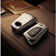 Nemere İthalat Toyota Corolla Auris Yaris Avensis Uyumlu Smart 3 Buton Silikon Oto Anahtar Kumanda Kabı Kılıf gr