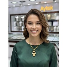 24 Ayar Gram Altınlı Fiyonk Kolye