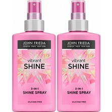 John Frieda Vibrant Shine Canlı Parlaklık Veren 3'ü Bir Arada Saç Spreyi 2 Adet