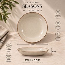 Porland Seasons 21CM Koyugri/bej Çukur Tabak