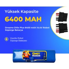 Ümit Maker Dreame D10S Plus 6400 Mah 14.4V Robot Süpürge Batarya