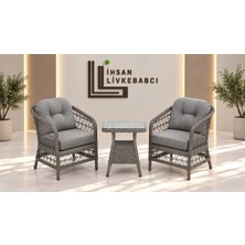 Rattan Bahçe ve Balkon Takımı Alara Model 1+1  2 Kişilik