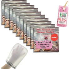 Ayrex Ebitkisel 10 Paket Hamam Otu Toz Tüy Dökücü + Hamam Kesesi + Topuk Taşı Banyo Seti