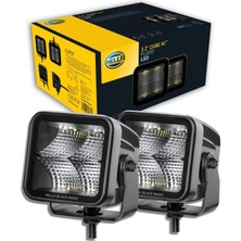 Ayrex Hella Led-Uzun Huzme Far Cube Kit 3.2" - 12/24V - 3000LM - Dörtgen - Yakın Alan Aydınlatmas