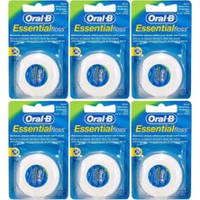 Ayrex Oral-B Essential Floss Naneli ve Mumlu Diş Ipi 50 M x 6 Adet