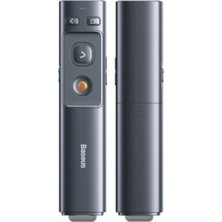 Ayrex Baseus Orange Dot Kablosuz Sunum Kalemi (Lazer), Gri