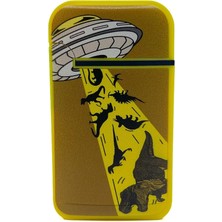 Ayrex Zengaz Cool Tasarım Jet Alev Çakmak - Ufo Dino Abducting