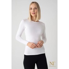 NT Underwear Kadın Bambu Uzun Kol Body – Doğal, Hafif ve Esnek
