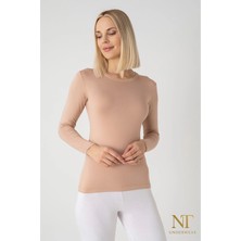 NT Underwear Kadın Bambu Uzun Kol Body – Doğal, Hafif ve Esnek
