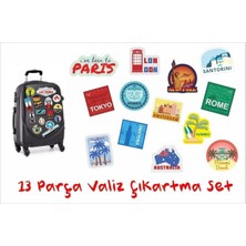 Ayrex Ms Major Selection Bavul, Valiz, Seyahat Çantaları Için Turistik Şehirler Temalı Sticker