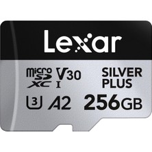 Ayrex Lexar Silver Plus Micro Sd Kart 256 Gb, 205 Mb/s'ye Kadar Okuma Hızı, 150 Mb/s Yazma Hızı,