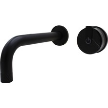 Paluci Angel Matt Black Ankastre Lavabo Bataryası