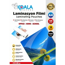 Koala Papers Laminasyon Filmi A4 100 Micron 10 Lu Yüksek Kalite Koruma ve Parlaklık