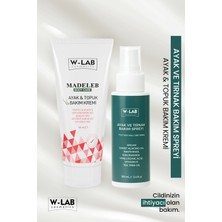 W-LAB Cosmetics Ayak Topuk Bakım Kremi ve Tırnak Bakım Spreyi 100 ml Doğal İçeriklerle Zenginleştirilmiş