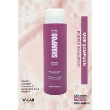 W-LAB Cosmetics Mor Şampuan 400 ml Renk Koruyucu Etkili Boyalı Saçlar İçin Turunculaşma Karşıtı