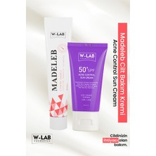 W-LAB Cosmetics Madeleb Krem 40 ml ve   Akne Kontrol Güneş Kremi 50 ml