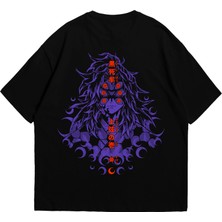 Brutal Dept. Demon Slayer Upper Moon 1 Kokushibo Tasarım Oversize Tişört