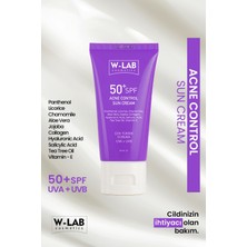 W-LAB Cosmetics Akne Kontrol Güneş Kremi 50+ SPF Tüm Cilt Tipleri İçin Nemlendirici 50 ml