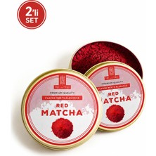 Mel and Mira 2'li Ceremonial Red Matcha Powder 25G, Törensel Kırmızı Matcha Tozu Superfood
