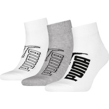Puma Elements Bwt Quarter 3'lü Unisex Gri Günlük Stil Çorap 93899305