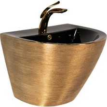 Paluci Twist Black Gold Monoblock Lavabo