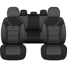 Ayrex Her Araca Uyumlu Oto Koltuk Kılıfı Tam Set Gofraj (Gri)
