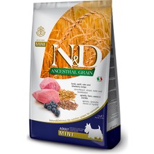 N&D Ancestral Grain Kuzu Etli Küçük Irk Yetişkin Köpek Maması 2,5 Kg | Lamb & Blueberry Adult Mini