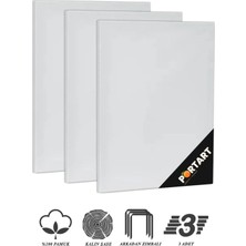 Ayrex Lona Sanat TUVAL%100 Pamuk 70X100 cm 3'lü Paket