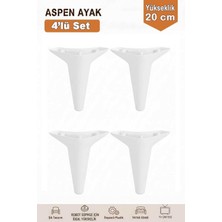 Ayrex Imt Aksesuar Aspen 20 cm (4'lü Set) Koltuk Baza Dolap Tv Ünitesi Yatak Odası Konsol Ayağ�