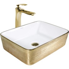 Paluci Twist Corner White Gold Lavabo