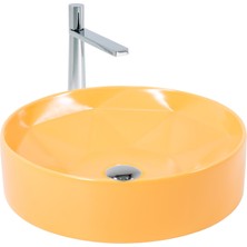 Paluci Diamond Matt Ocher Yellow Çanak Lavabo