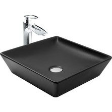Paluci Alice Matt Black Çanak Lavabo