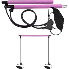 Ayrex Squat Pilates Jimnastik Egzersiz Çubuğu Portable Studio Squat Barı Direnç Lastiği