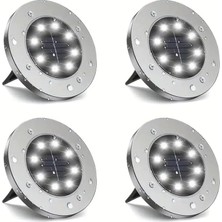 Ayrex 8 Ledli Solar Güneş Enerjili Beyaz Işık Su Geçirmez Bahçe Dekor Aydınlatma Lambası Bah