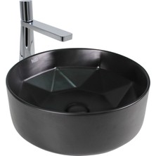 Paluci Diamond Plus Matt Black Çanak Lavabo