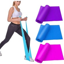 Ayrex Ckspor Pilates Direnç Lastiği Seti, 3 Adet, 90X7,5 Cm, Farklı Dirençte