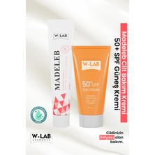 W-LAB Cosmetics Madeleb Krem ve 50+ SPF Güneş Koruyucu Krem Seti Kuru Ciltler İçin 90 ml