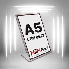 Ayrex Miimglass L Tipi A5 Pleksi Föylük Broşürlük-Dikey A5 Föylük-5 Li Paket