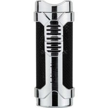 Ayrex Lubinski Cigar Sehpa Kapaklı Delicili Tek Torch Puro Çakmağı Silver