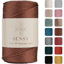 Ayrex 5 mm - 400 gr Polyester Makrome 95 M Polyester Makrome Ip Supla Ip ve Çanta Ipliği (Bakır)