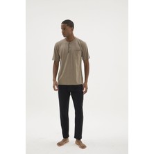 Kocabey BKK-26404 Battal Midi Yaka Pijama Takımı