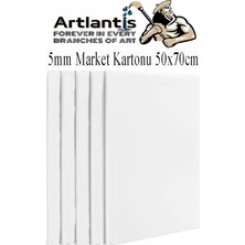 Ayrex Artlantis Maket Kartonu Beyaz Fotoblok 5 mm 50X70 cm 5 Adet Hobi Sanat Okul Köpüklü Strafor