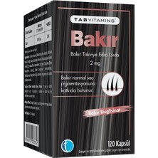 Ayrex Tabvıtamıns Bakır 120 Bitkisel Kapsül Bakır Bisglisinat 2 Mg
