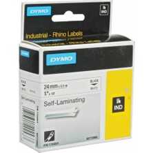Ayrex Dymo Rhinopro 1734821 Beyaz/siyah Lamine Vinil Şerit 24 mm x 5,5 mt