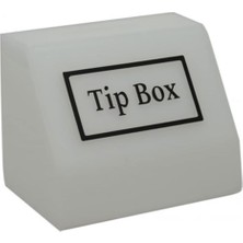 Ayrex Pleksi Tip Box - Bahşiş Kutusu (Small, Buz Beyaz)