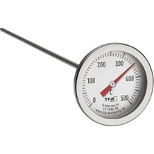 Ayrex Teknikmarketiniz Ø52MM 0/500 C° 30 cm Dalma Boylu Fırın Termometresi, 30 cm Problu 500 Der
