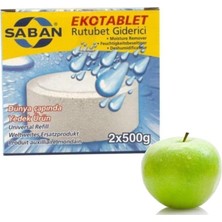 Ayrex Saban Rutubet Giderici Nem Alıcı Yedek Tablet 2X500 gr - Yeşil Elma Kokulu